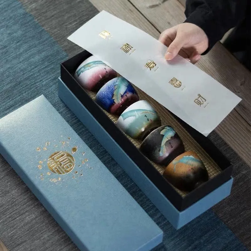 Кунг-фу чайная чашка выпечка Одиночная 5 Подарочный набор ручной подарок большая