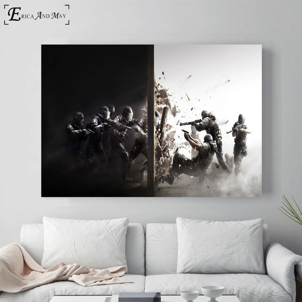

Video Rainbow Six Siege Artwork Posters and Prints Wall art Decorative Picture Canvas Painting For Living Room Home Decor