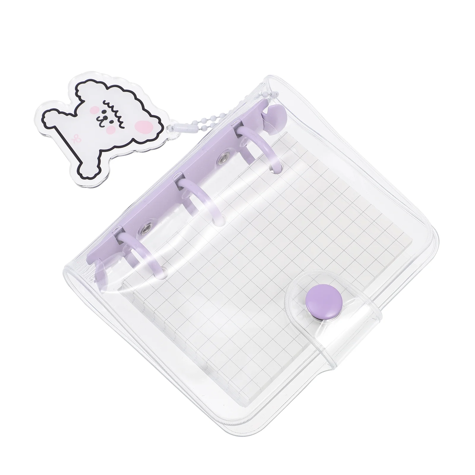 

Nuobesty Grid Notebook with Transparent 3 Ring Binder Cover and Blank Inner Paper Pocket (Sheep)