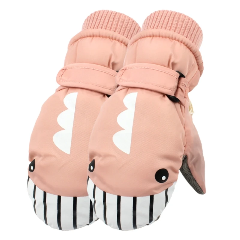 Children Winter Warm Gloves Boys Girls Waterproof Windproof Non-slip Snow Mittens Extended Wrist Skiing Sports Gloves