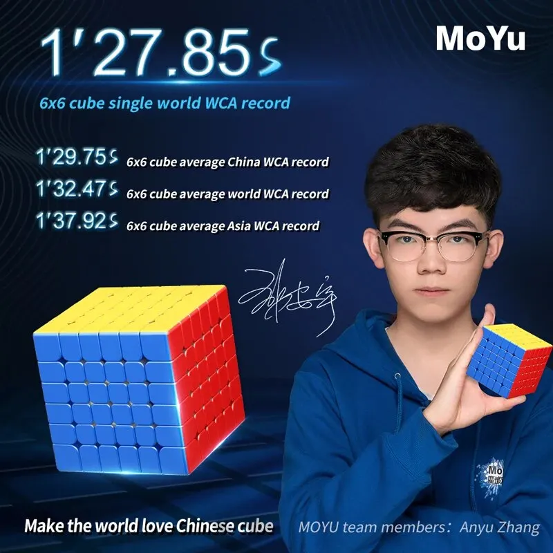 Moyu Aoshi WRM 6X6X6 Magnetic Magic Speed Cube Stickerless Professional Fidget Toys Aoshi 6x6 Cubo Magico Puzzle 6