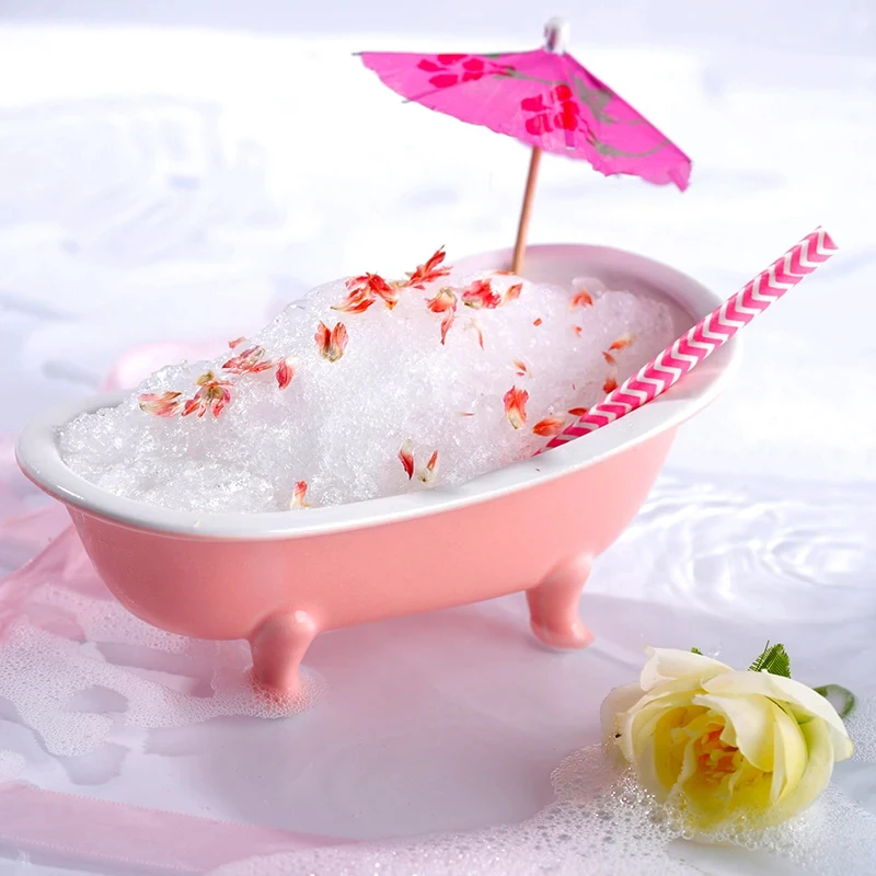 Cocktail Glass Originality 3D Realistic Bathtub Cocktail Glass Tiki Wine Cup Bar Charms Sorbet Smoothie Milkshake Cold Drink Glasses Container