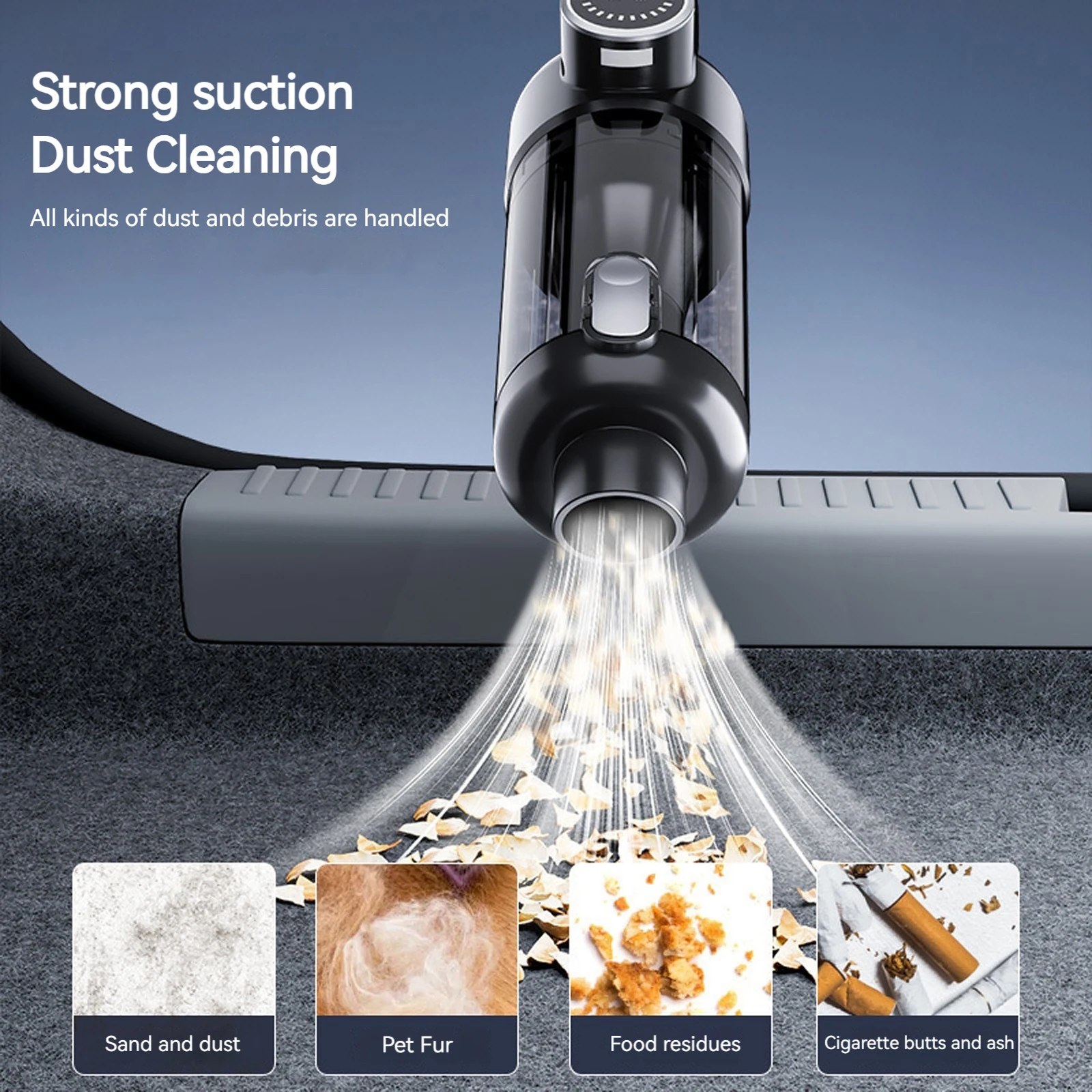 Vacuum Cleaner and Air Duster Cordless Handheld Vacuum with Brushless Motor Home and Car Vacuum Rechargeable for Car/Home/Pet