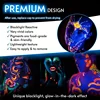 6PCS/12PCS Neon UV Glow Face&Body Painting Kit Crayons-Vibrant Black Light-up Make-up sticks for Mardi Gras,Halloween,Masquerade 5