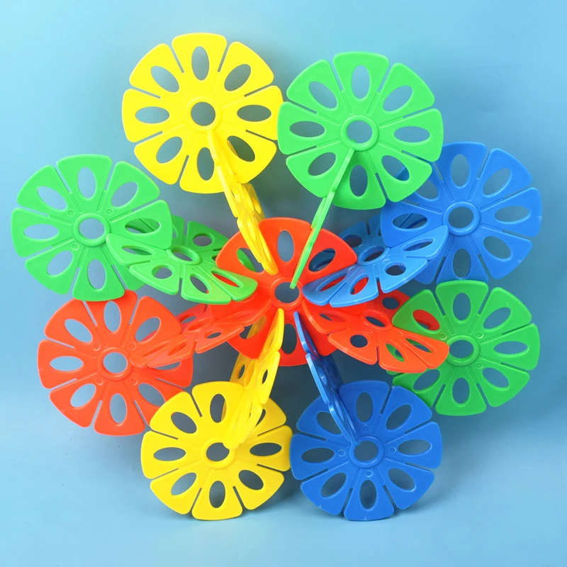 5PCS 큰 크기 어린이 빌딩 블록 눈송이 몬테소리 어린이 장난감 교육 Bloques De Construccion Bouwstenen