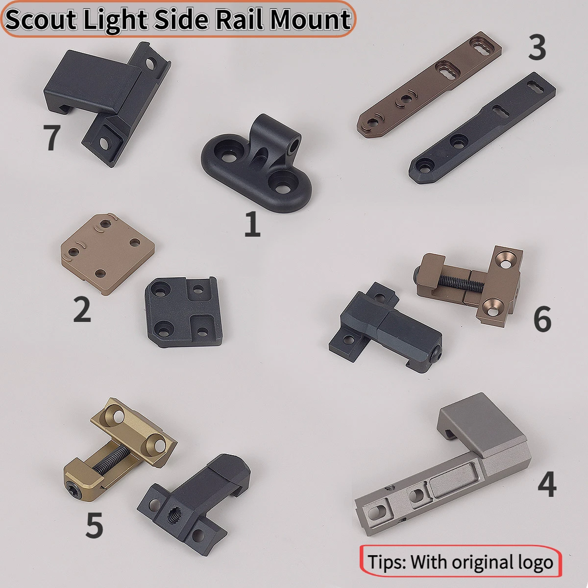 

Tactical M300 M600 M951 M620 Flashlight Scout Light Side Rail Mount For Mlok M-LOK Keymod 20mm Picatinny Kit 45° 90°Side