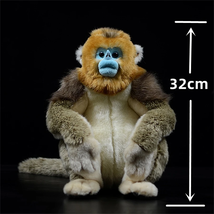 Golden Monkey High Fidelity Anime Cute Plushie Snub-nosed Monkey Plush Toys Lifelike Animals Simulation Stuffed Doll Kawai Gifts 2