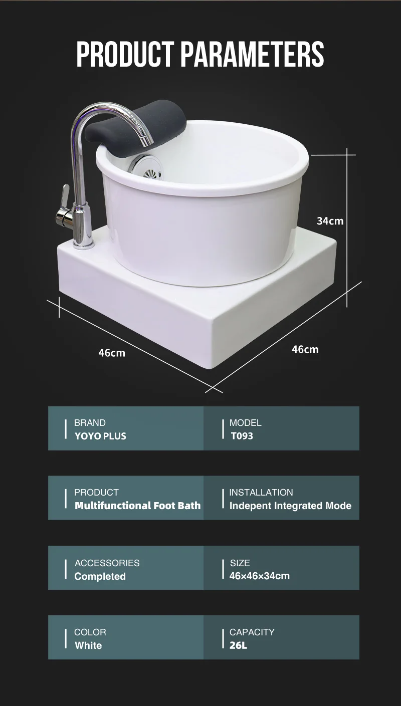 YOYO Acrylic Foot Basin Foot Tub SPA High-end Health Care Club Intelligent Electric Massage Bath Device Healthy Bath