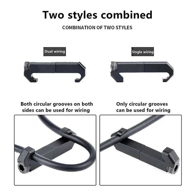 3PCS Wire Guide Tactical Arson Machine Cable Management MLOK System for M300 M600 PEQ Weapon Flashlight Switch Cable Clip