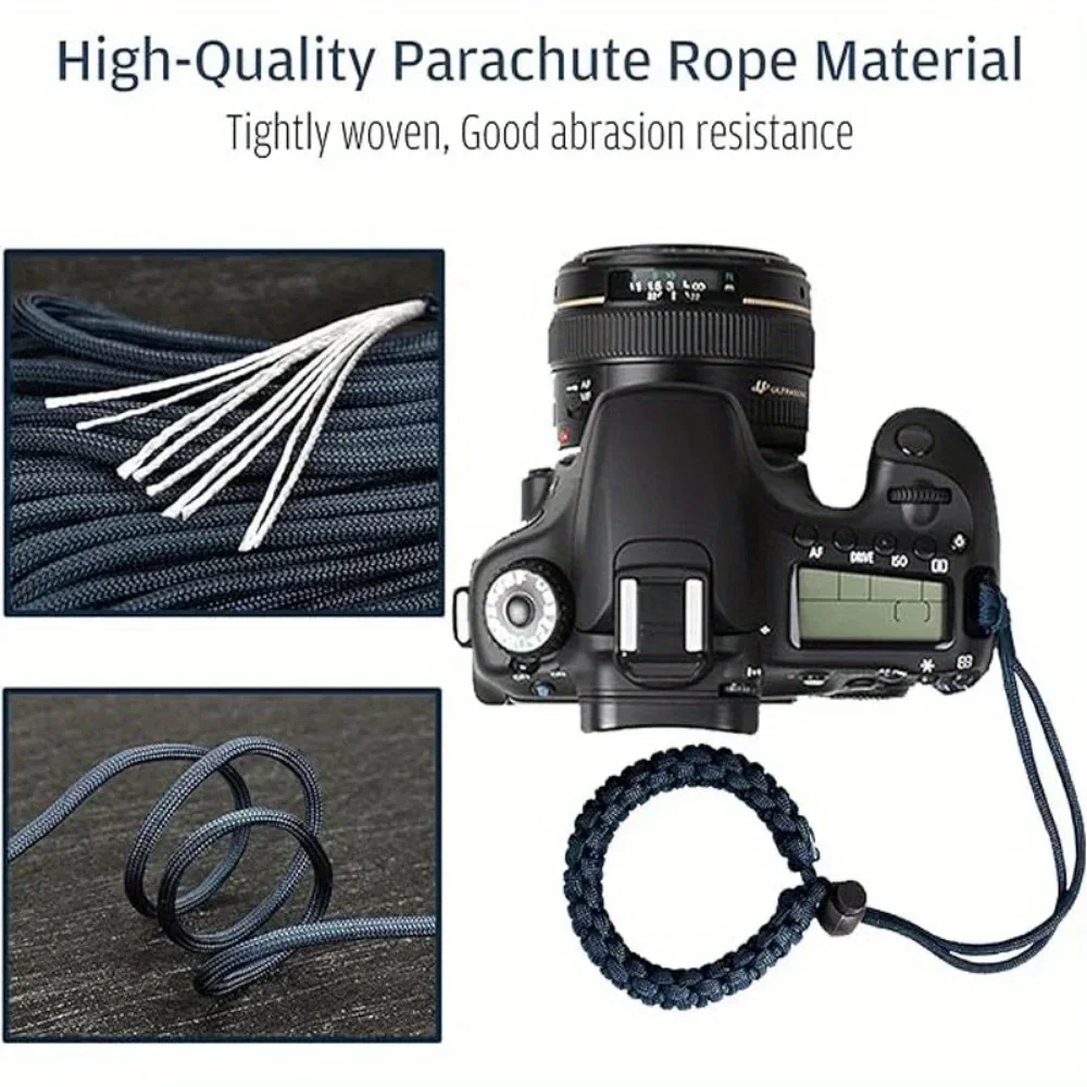 Umbrella Rope Bracelet Camera Hanging Rope Bracelet, Suitable for All Camera Photographers Gift Selection Adjustable Wrist Strap