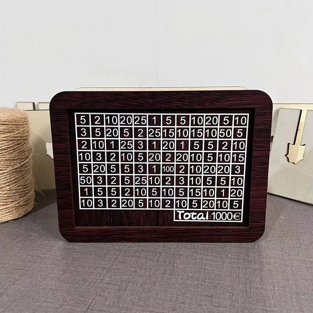 Money Box with Counter Wooden Retro Style Wooden Piggy Bank Handmade Piggy Bank Coin Storage Case Money Save Box for Child Adult