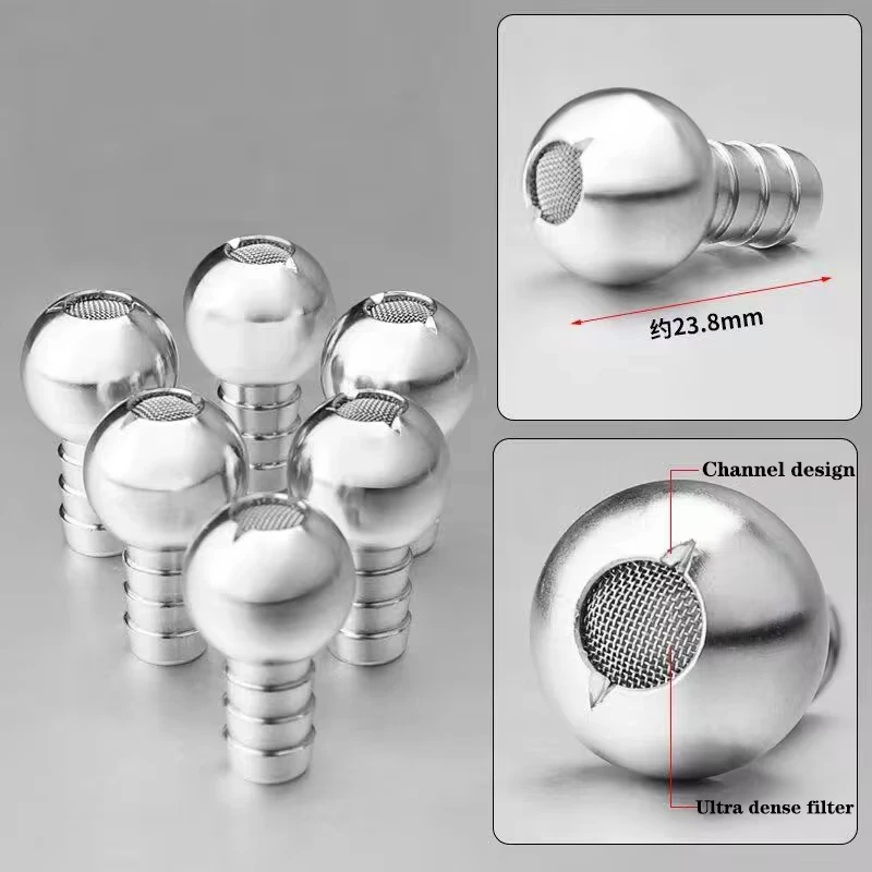Foam Cannon Filter Weighted Straw Filter Ball Hose Attachment For Pressure Washer Reusable Stainless Steel Car Foam Accessories 3