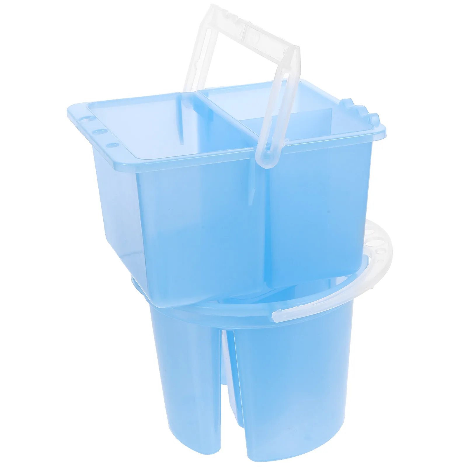 2Pcs 페인트 브러시 세척기 다기능 브러시 클리너 홀더 물통 예술가 및 일상 사용을 위한 휴대용 플라스틱 세면대