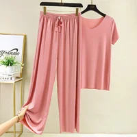 Ensemble deux pièces femme : haut et pantalon – Nouvelle collection été 2026 – Tenue décontractée et élégante pour les vacances – Pantalon large 6