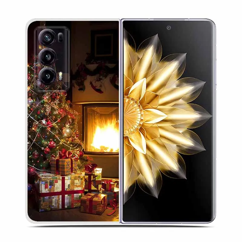 Christmas Cute Clear Hard Plastic Back Cover - Cartoon Design