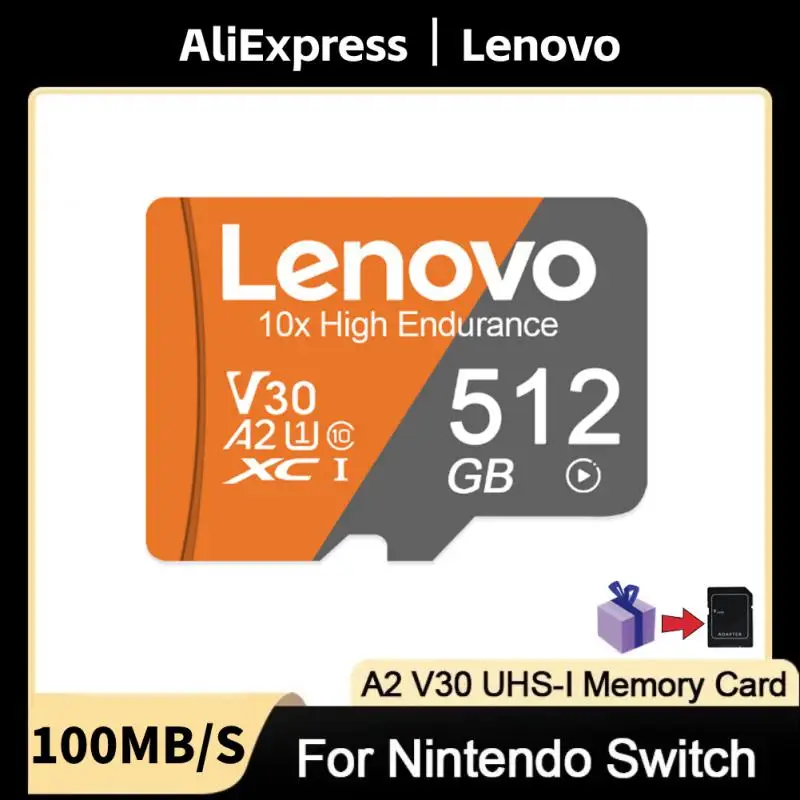 Scheda Di Memoria Flash Lenovo Per Nintendo Switch 512Gb 256Gb 128Gb Class10 Scheda Sd Micro Tf Scheda Sd Mobile Per Smartphone Android