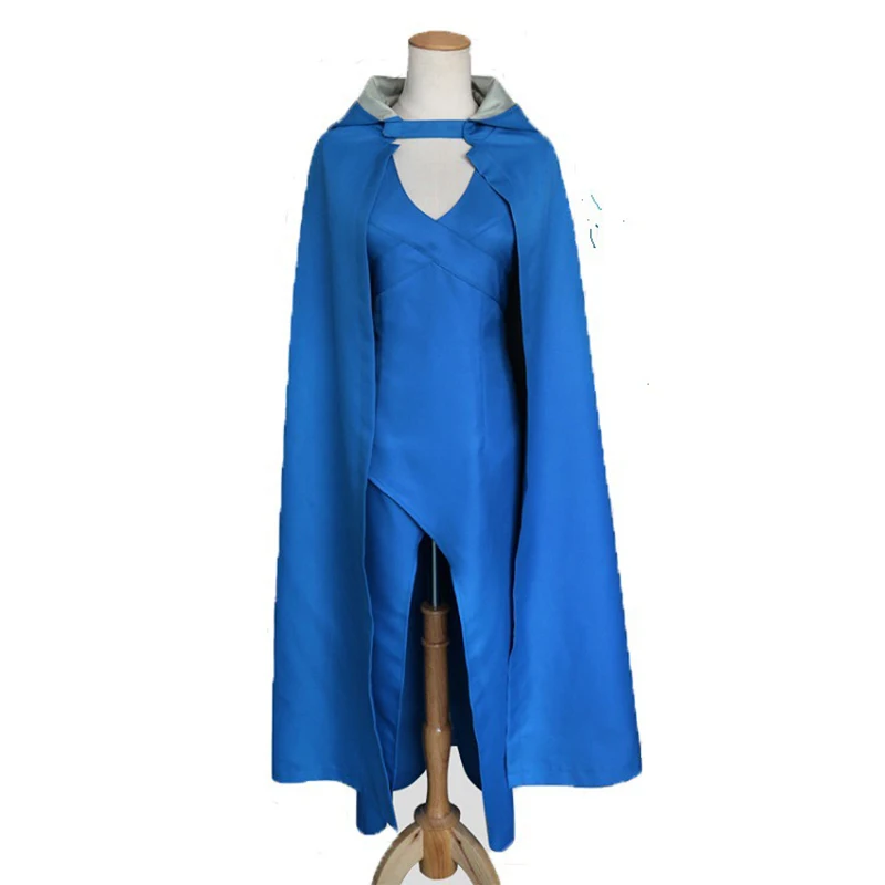 

House Dragon Daenerys Cosplay Costumes Blue Dresses Cope Full Set Lady Suit Outfits Role-playing for Women Halloween Party