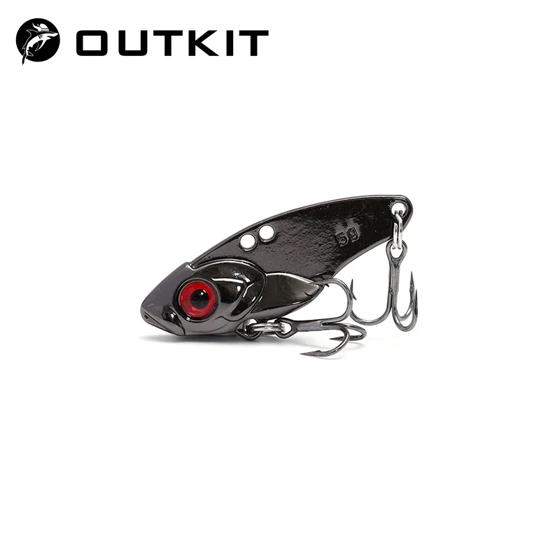 OUTKIT VIB Löffel-Angelköder, 3,5–7 g, Metall-Spinner, Angelköder, Kurbelköder, Bass, künstliche harte Köder, Zikade, VIB-Angelgerät