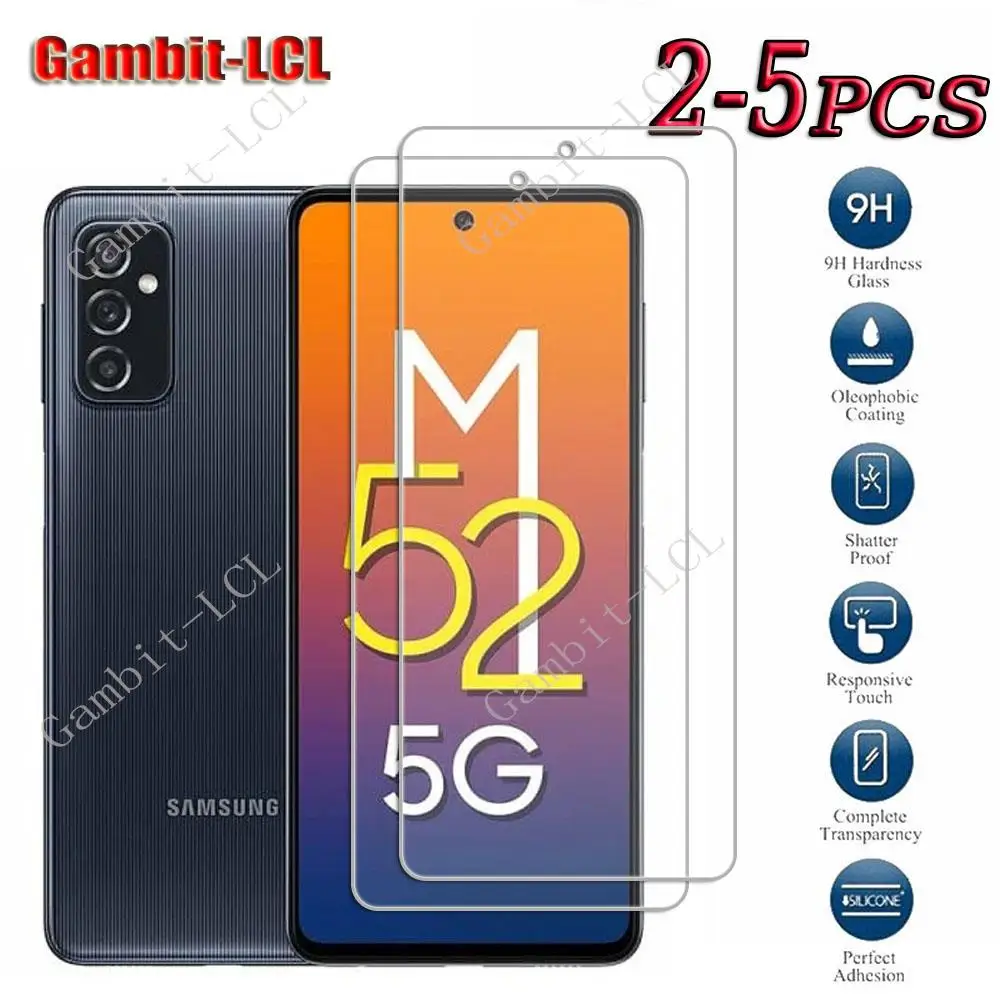 

9H HD Original Tempered Glass For Samsung Galaxy M52 5G 6.7" GalaxyM52 M 52 M526B Screen Protection Protector Cover Film Cover