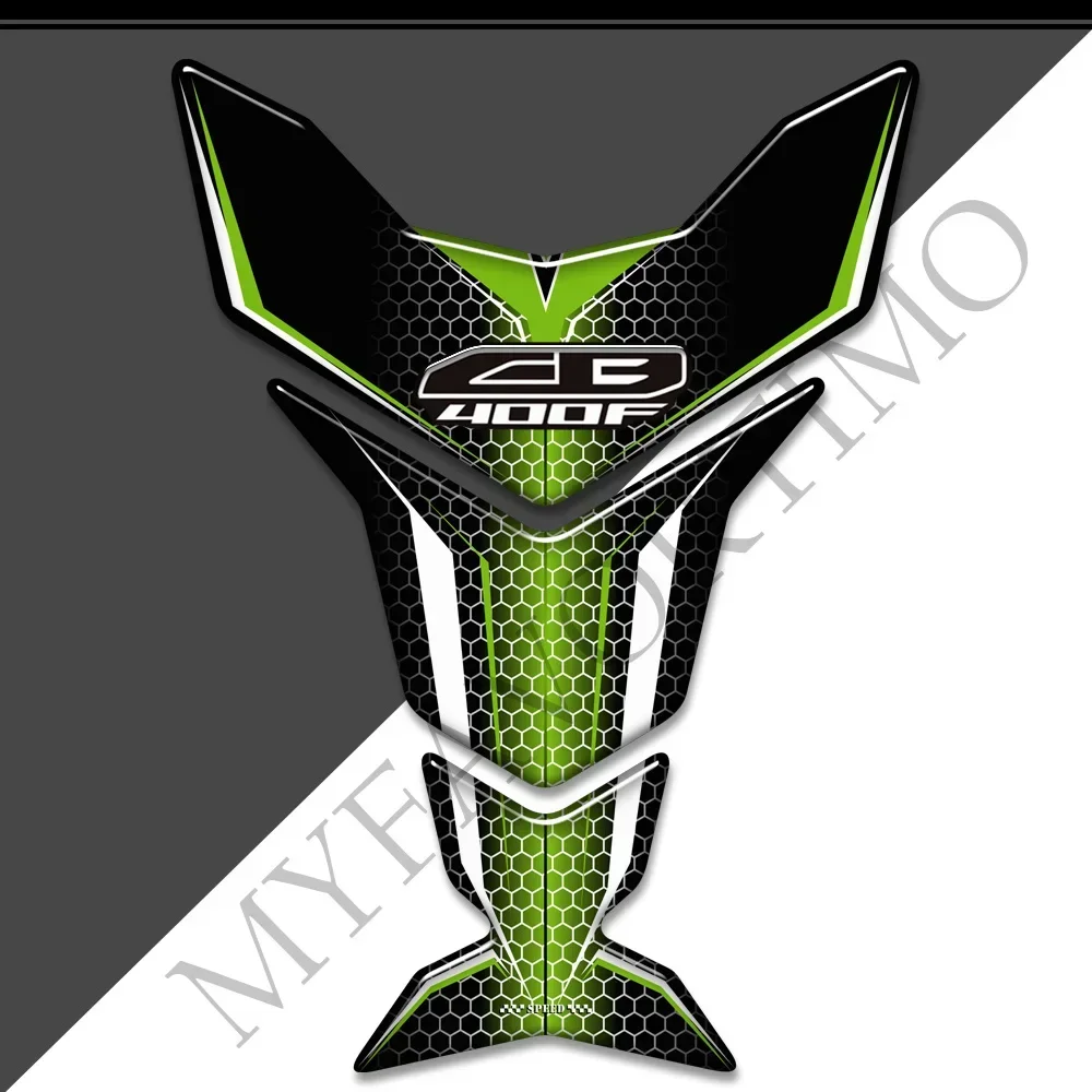 Motorcycle Protector Tank Pad For Honda CB400F CB 400F 400 F Gas Fuel Oil Kit Knee Fish Bone Emblem Logo 3D Stickers Decals