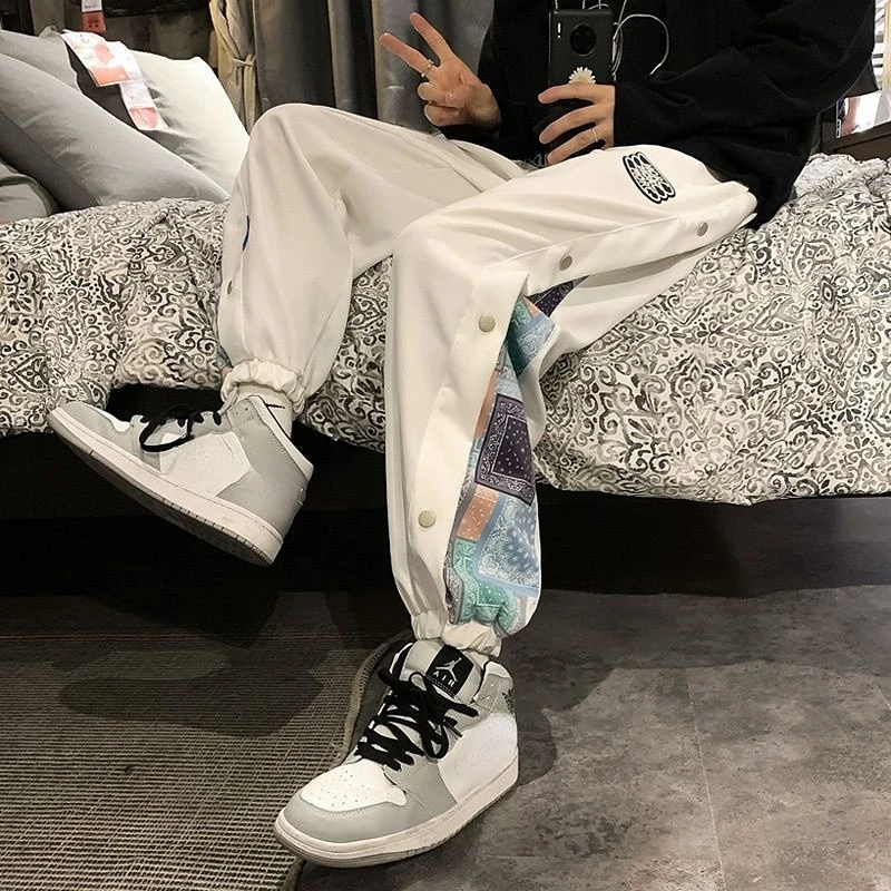 

Harem Men's Sweatpants Baggy Slim Stylish Y2k Man Sweat Pants Harajuku Sport Young La Training Elastic Casual Summer Trousers M