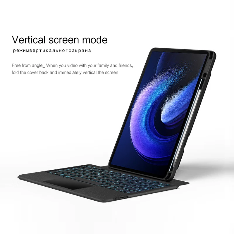 Huwei-capa de Teclado Mágico para Xiaomi Pad Capa para Tablet Espanhol Português Xiaomi Pad Pro Redmi Pad se 11 - Imagem 4