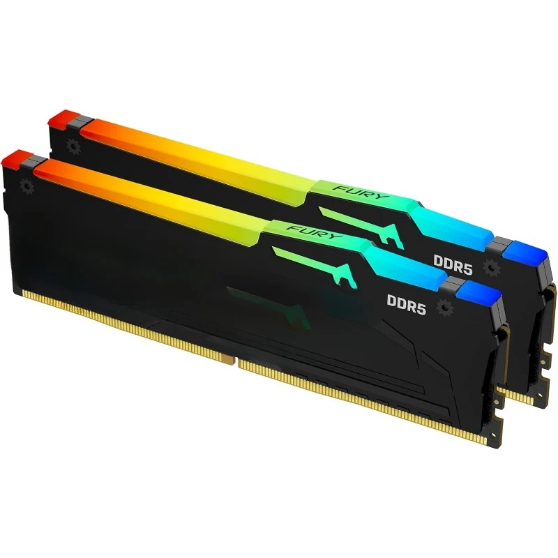 Fury Beast RGB 64GB (2x32GB) 6000MT/s DDR5 CL30 Desktop Memory AMD Expo Plug N Play Kit of 2