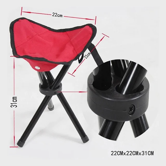 Beach Chairs Outdoor Multi Function Portable Folding Stool Triangle Stool Lightweight Ultralight Camping Fishing Slacker Chair 6
