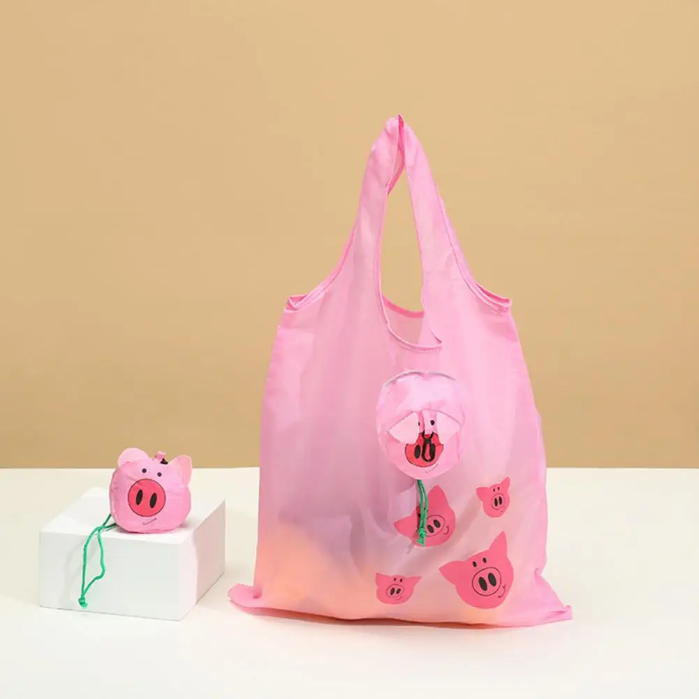 

Складная сумка с прочным подшипником, моющаяся сумка для хранения фруктов с животным узором, сумка для покупок для женщин