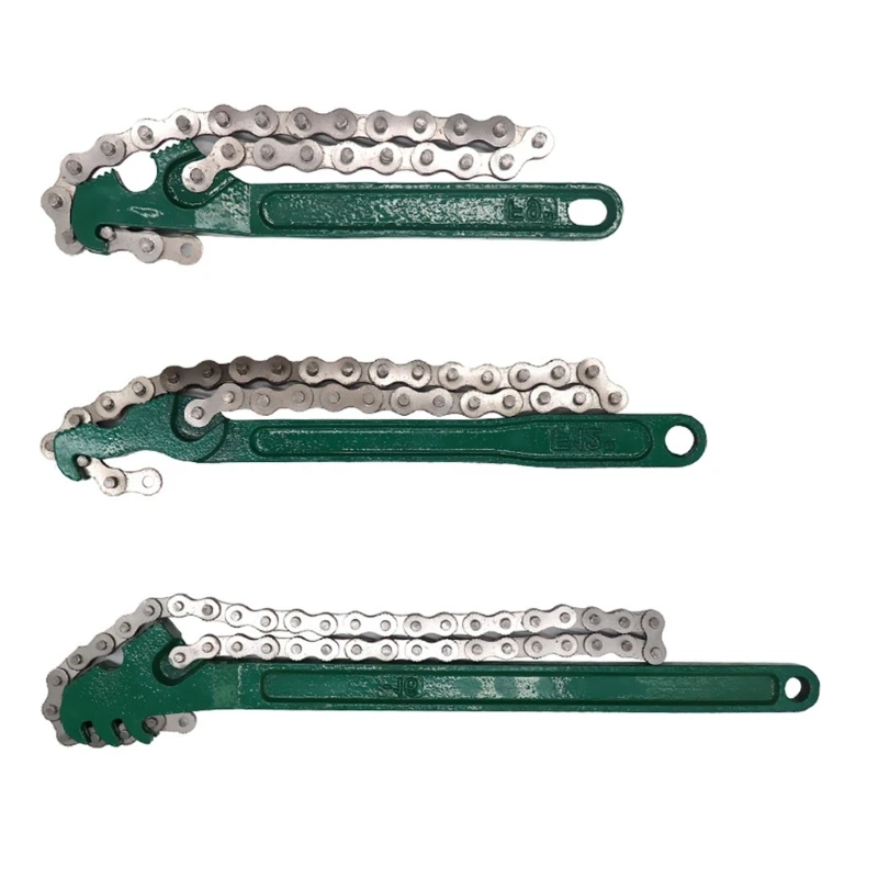 

9/12/16Inch Adjustable Belt Oil Filter Wrench Removel Tool Chain Type Wrench