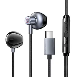 Rocoren USB Type C Wired Earphones with Microphone and In - line Control - Stereo Sports Earbuds (Type C)