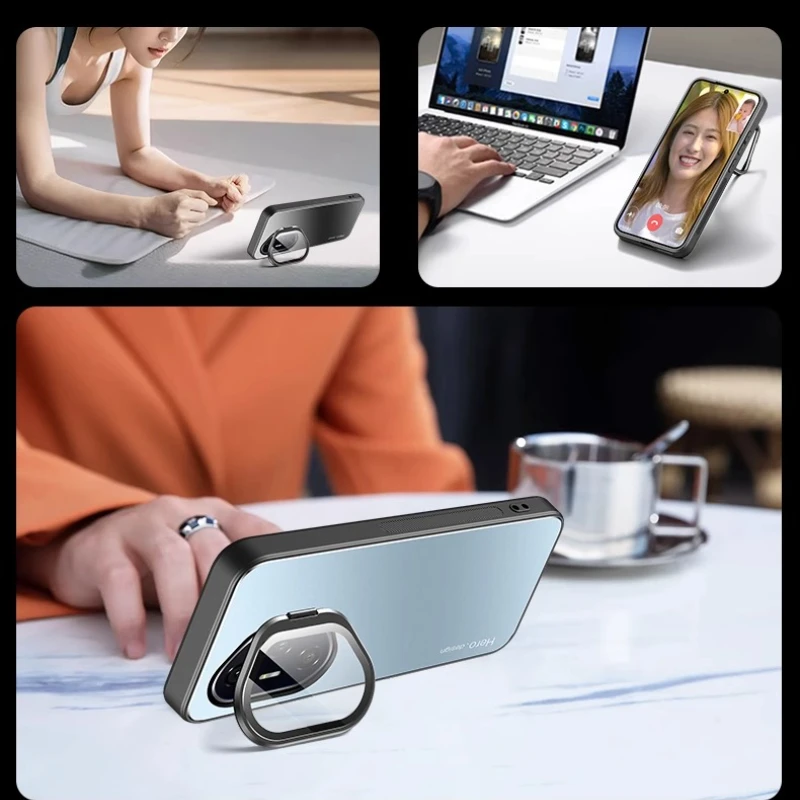 Pro Metal Lens Camera Holder Cover Shockproof Matte Kickstand Protective Back Case
