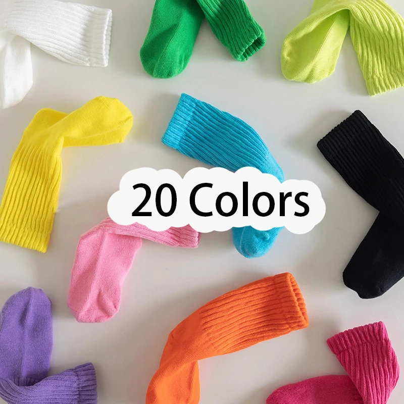 Ins موضة الشتاء الأطفال الجوارب الدافئة الفتيان الفتيات الركبة عالية فضفاضة الرضع الطفل جوارب القطن الاطفال الجوارب المدرسية ل 1-10 سنوات