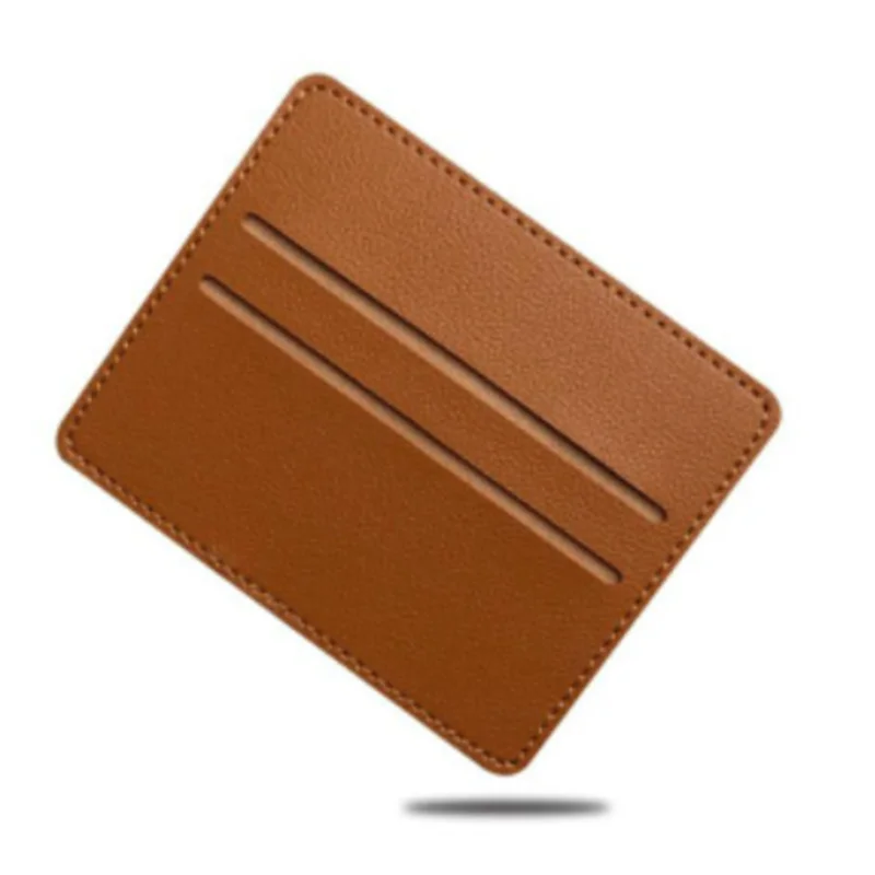Portafoglio sottile a 2 Slot porta carte di credo in pelle PU borsa corta ID P porta carte di credo banca Multi Slot donna uomo  1524