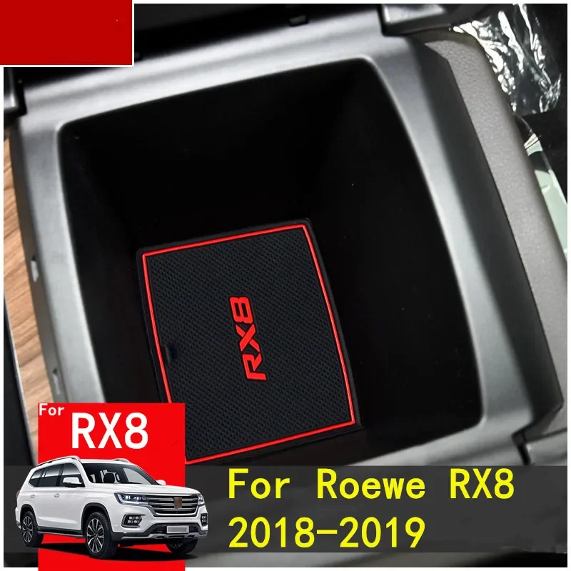 

For Roewe RX8 2018 2019 3D Rubber Mat Anti Slip Mat Door Slot Pad Cup Cushion Groove Mat Car Accessories