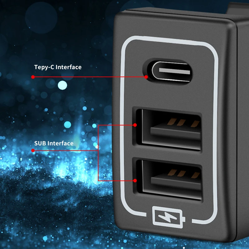ڵ USB   QC3.0 Ÿ  ũ 200 Prado 150 ׼  LC200 LC150 FJ150 FJ200 2021 2020 2019