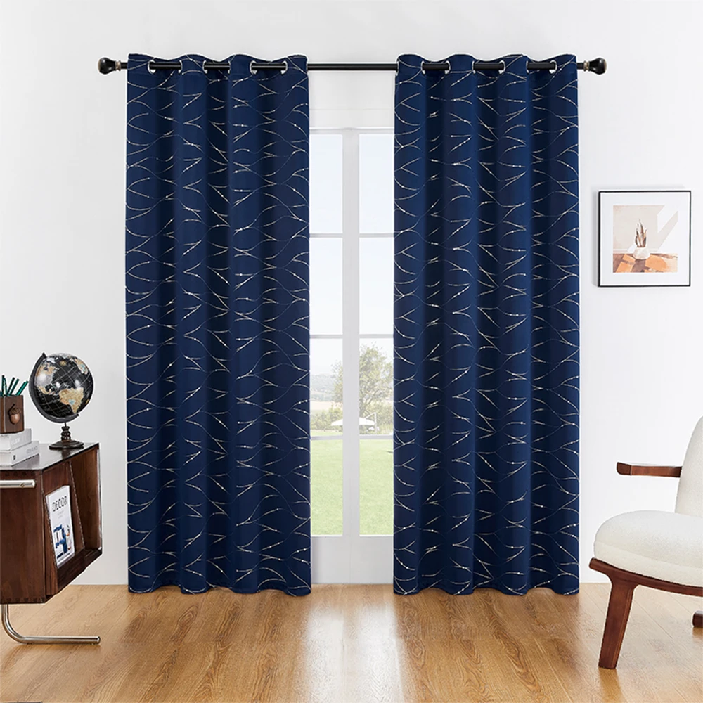 Solid Color Thermal Insulated Blackout Curtains - Simple Modern Drapes 1