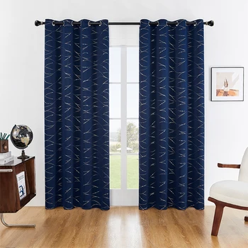 Solid Color Thermal Insulated Blackout Curtains - Simple Modern Drapes 1