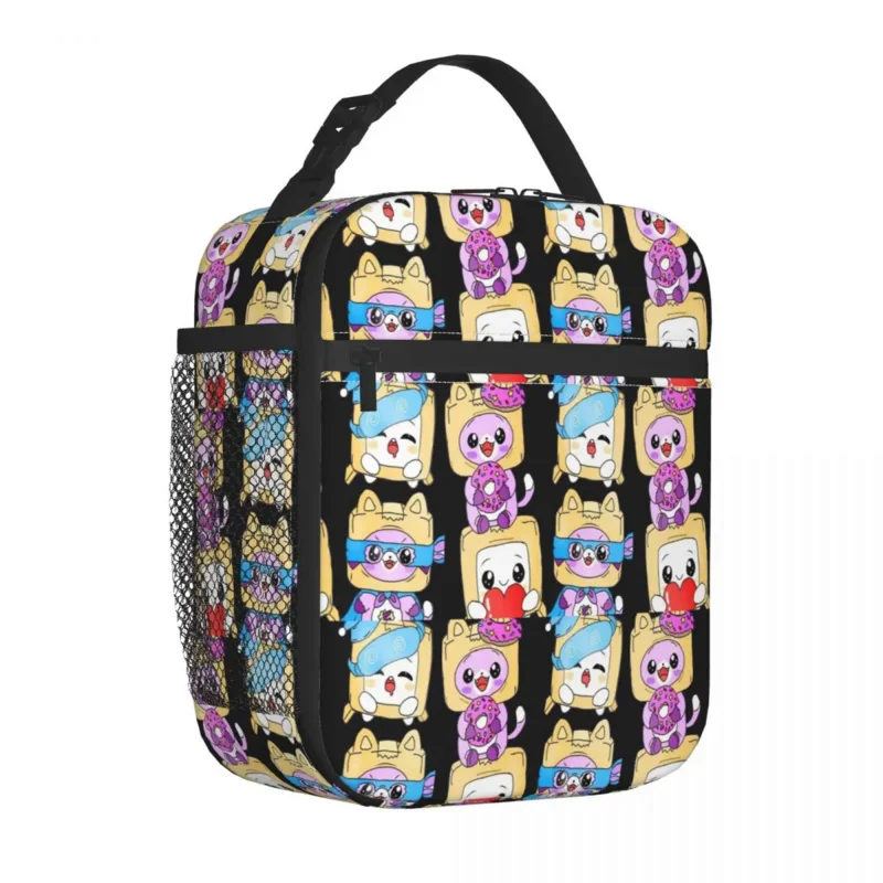 

Cute Lankybox Insulated Lunch Bag Thermal Bag Meal Container Cartoon Leakproof Tote Lunch Box for Men Women Work Picnic