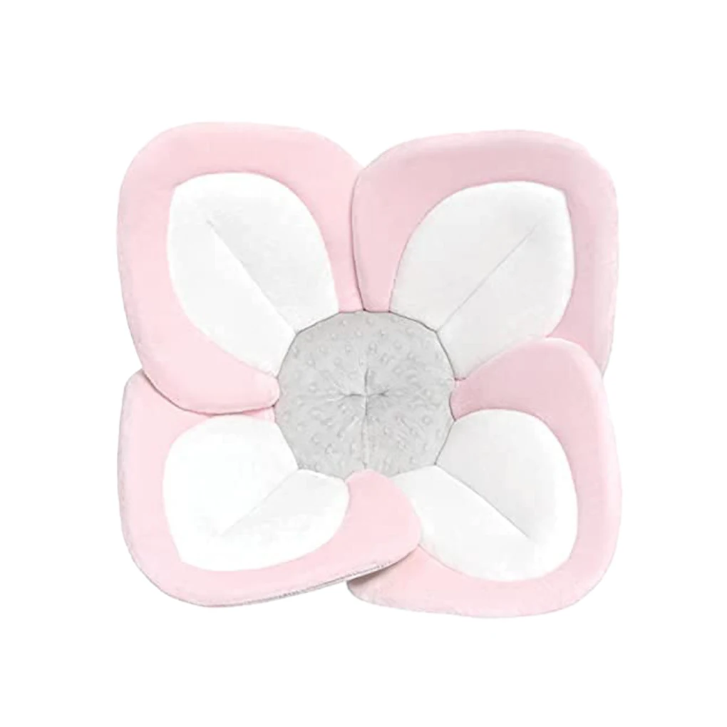 Comfortable Flower-Shaped Baby Bath Mat, Soft Non-Slip Bath