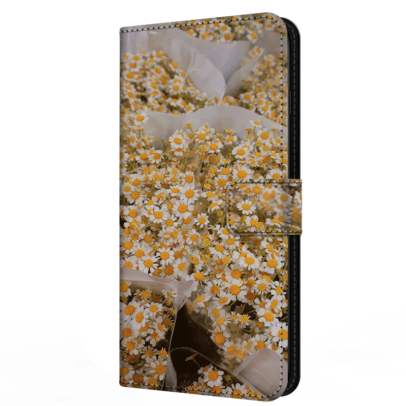 Elegant Leather Wallet Flip Stand Case with Magnetic Closure