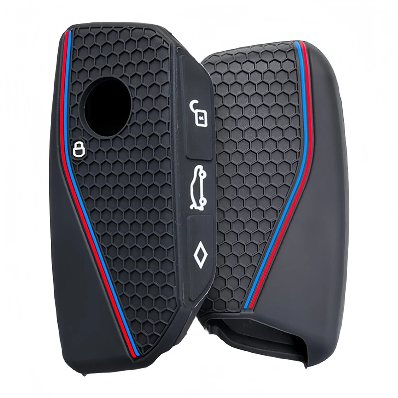 Premium Silicone Alcantara Car Remote Key Cover