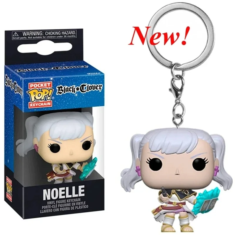 Newest Funko Vinyl Action Figure Keychain - Black Clover Characters Collectible Toy with Box