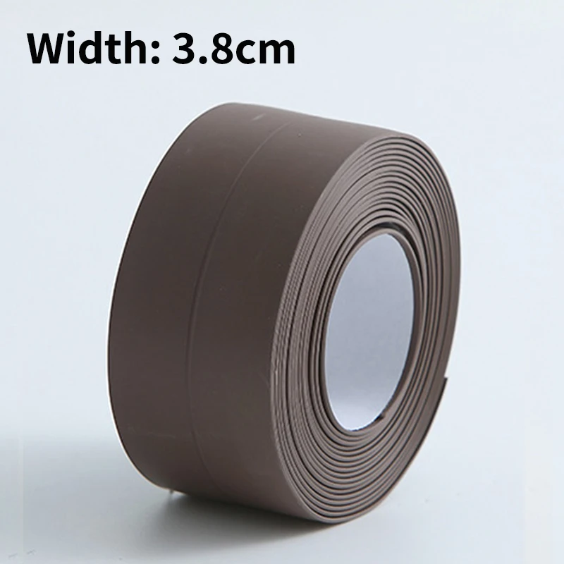 2021 New Bathroom Kitchen Shower Sink Bath Sealing Strip Tape Caulk Strip Self Adhesive Waterproof Wall Sticker Sink Edge Tape 