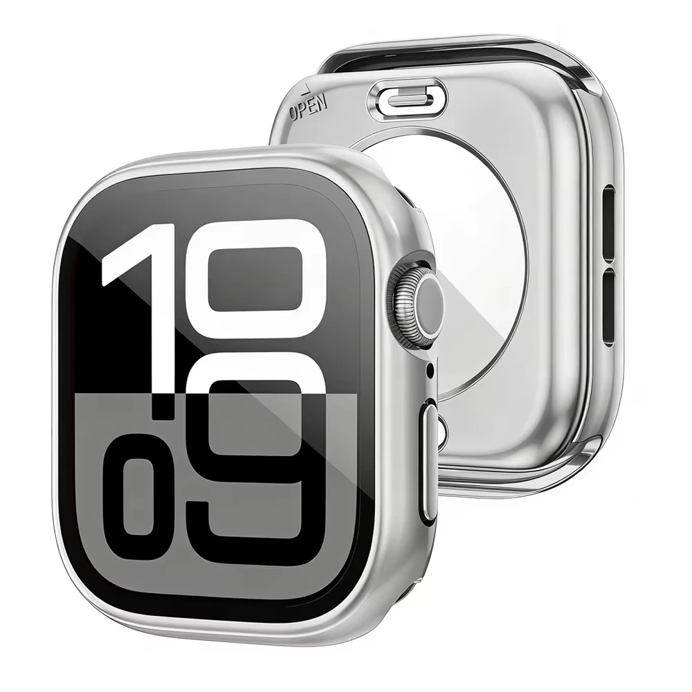 Premium Tempered Glass Apple Watch Protective Case - 360° Full Coverage + PC Bumper