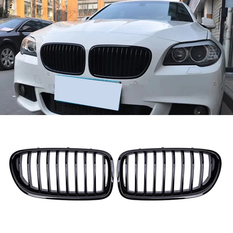 

Car Front Kidney Grill Racing Grills Gloss Black Grille For BMW Grille F10 F11 F18 5-Series 520i 523i 525i 2010-2016 Auto Parts