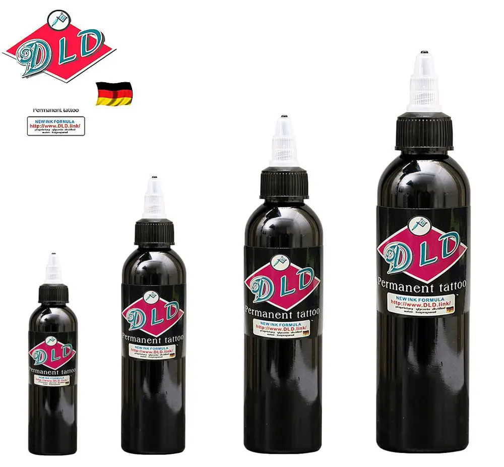 DLD 30ml/60ml Black Tattoo Ink Pigment Professional DIY Tattoo Pigment Practice Ink Body Art