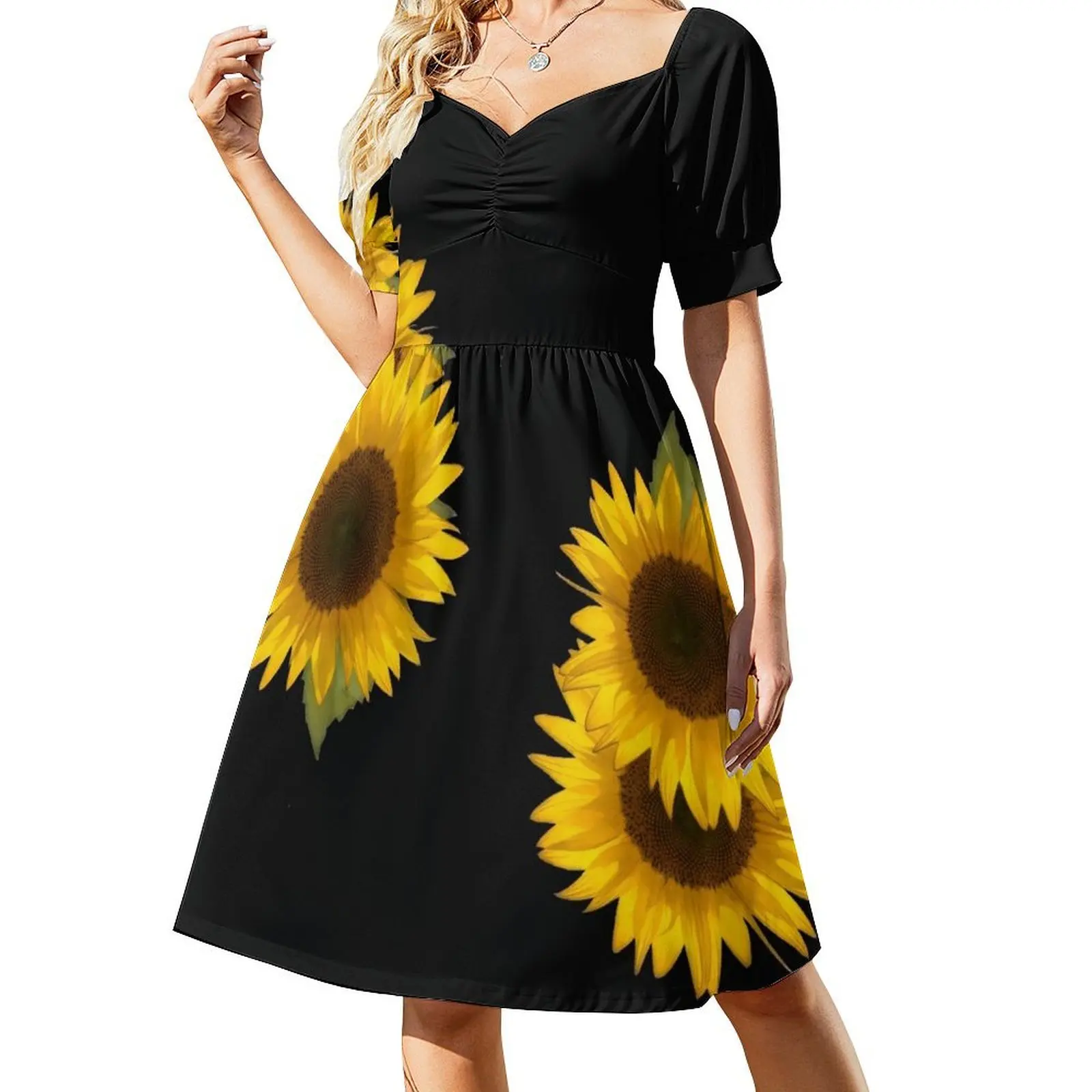 

Sunflowers Group Design Sleeveless Dress Dresses for wedding party dresses for special events