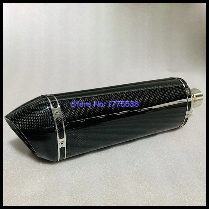 Handmade ID:51mm 61mm 63mm 65mm Customized Carbon Fiber Motorcycle Exhaust Muffler Escapamento with DB Killer for Z900 MT07 09 - Image 3