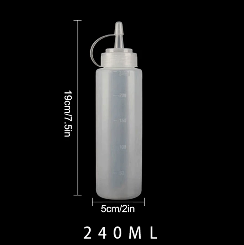 Sıkılabilir Sos Şişeleri Çeşni Dağıtıcı Geniş Ağızlı Toz Geçirmez Baharat Ketçap Salata Sosu Zeytinyağı Şişesi Mutfak Gereçleri